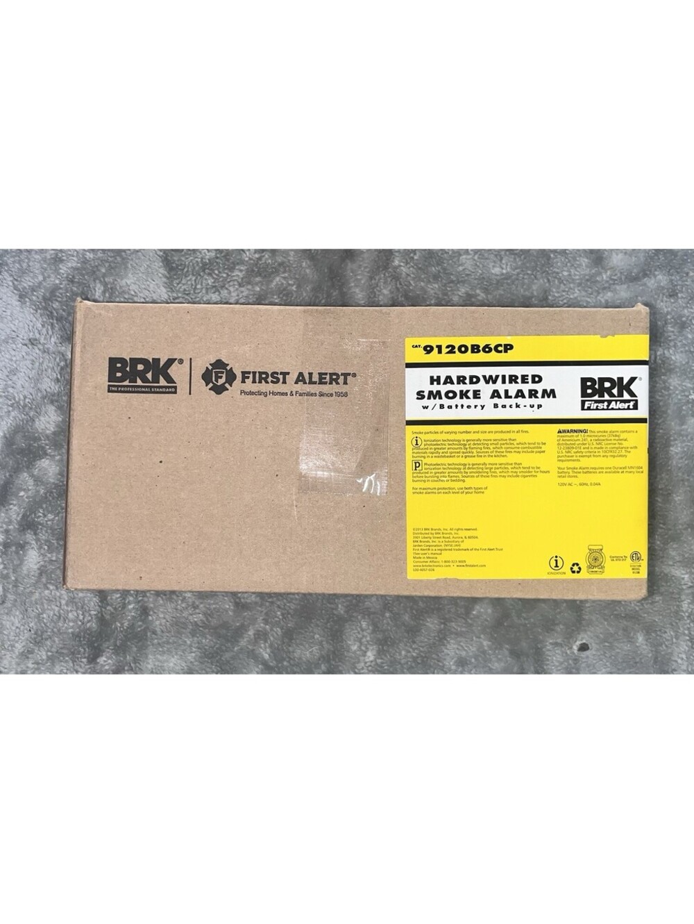First Alert Hardwired Smoke Alarm with Battery Backup - White (9120B) 2 Pack
